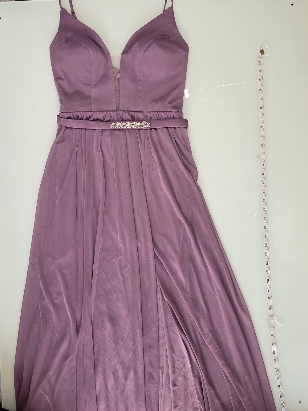 Azazie Orchid Purple Beaded Maxi Bridesmaid Dress Size A8